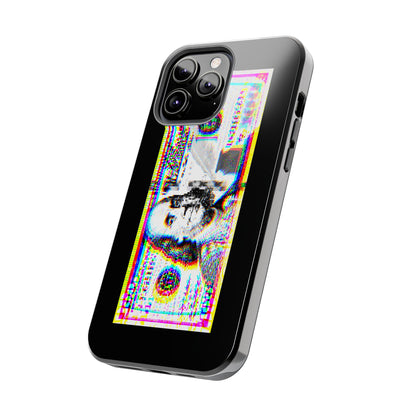 100 Dollars Bill - Neon Color Explosion - Phone Case