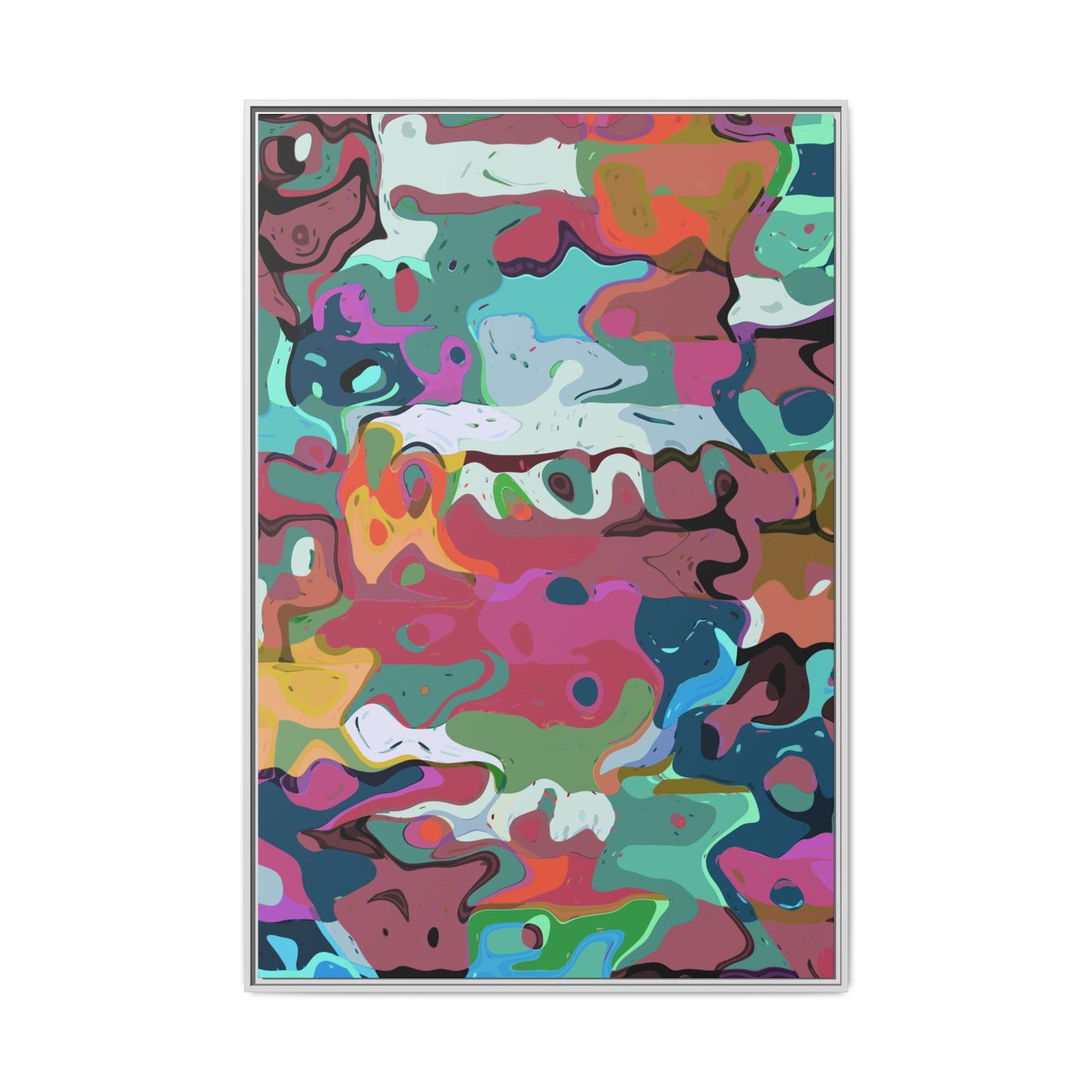 Colorful Abstract Marble - Framed Canvas