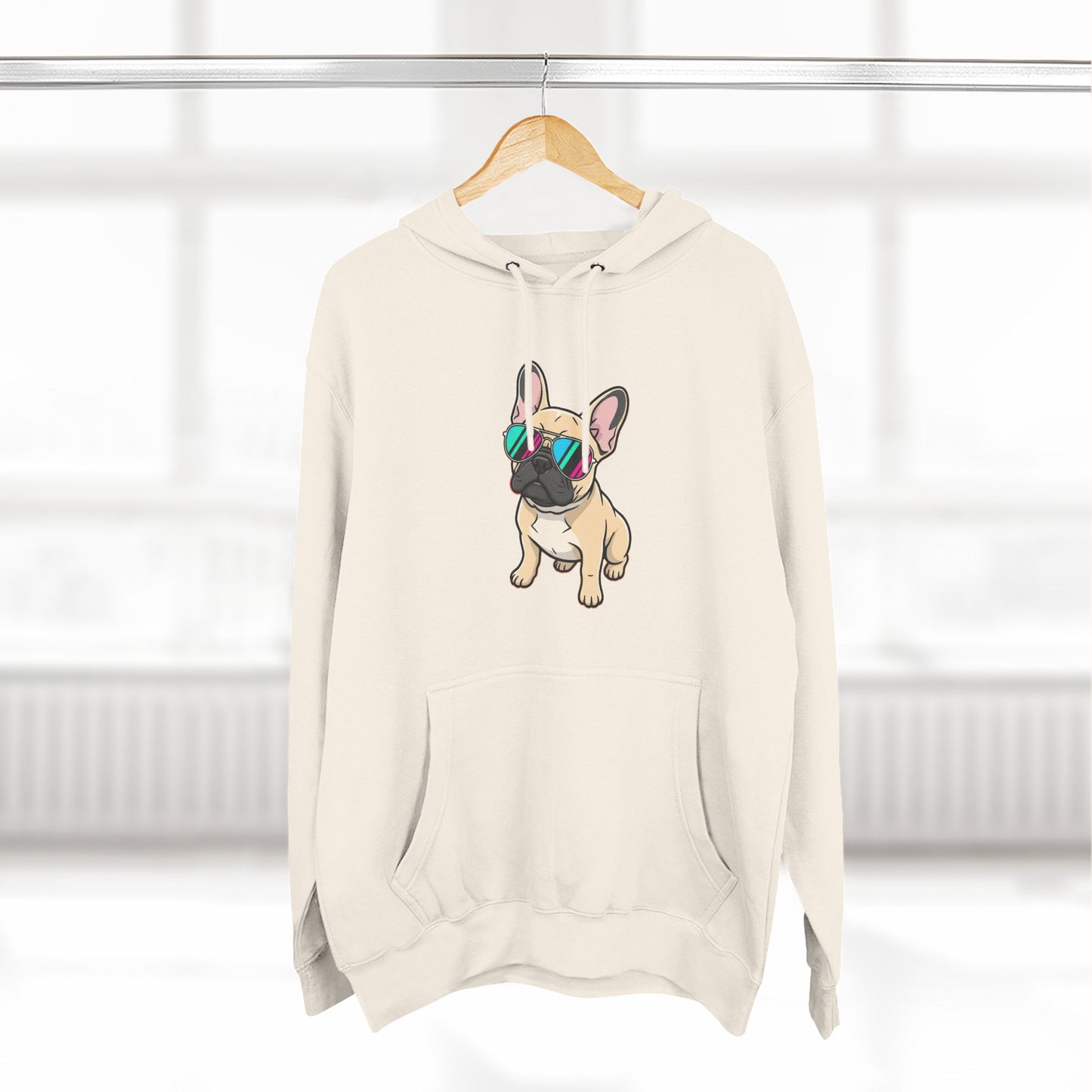 French Bulldog with Sunglasses - Hoodie