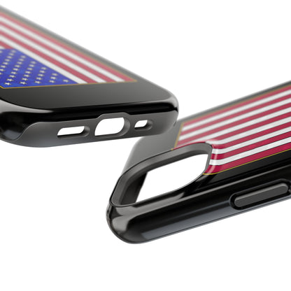 New Glory American Flag (Gold Edge Edition) - Magnetic Phone Case