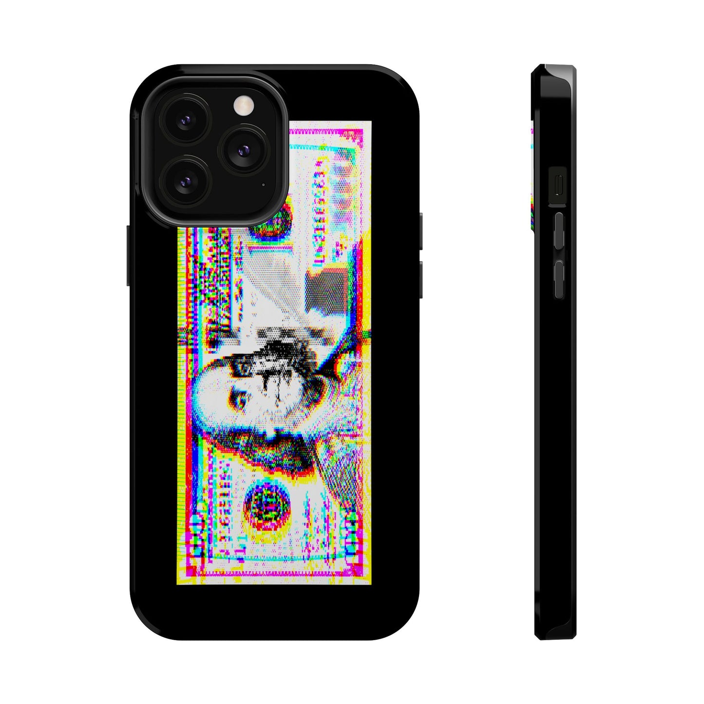 100 Dollars Bill - Neon Color Explosion - Magnetic Phone Case