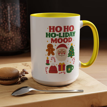 Ho Ho Ho-liday Mood - Color Accent Mug