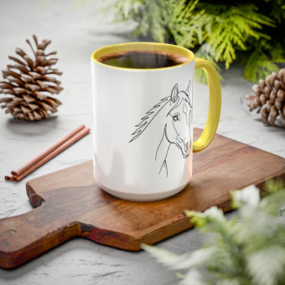 Horse Portrait Sketch - Colorful Mug