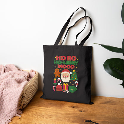 Holiday Tote Bag, Christmas Gift, Eco-Friendly Shopping, Santa Theme, Merry Christmas, Reusable Bag