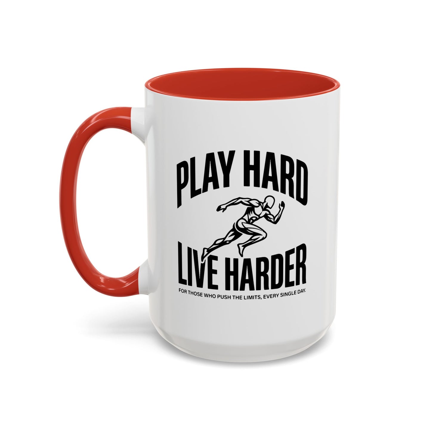 Play Hard / Live Harder - Color Accent Mug