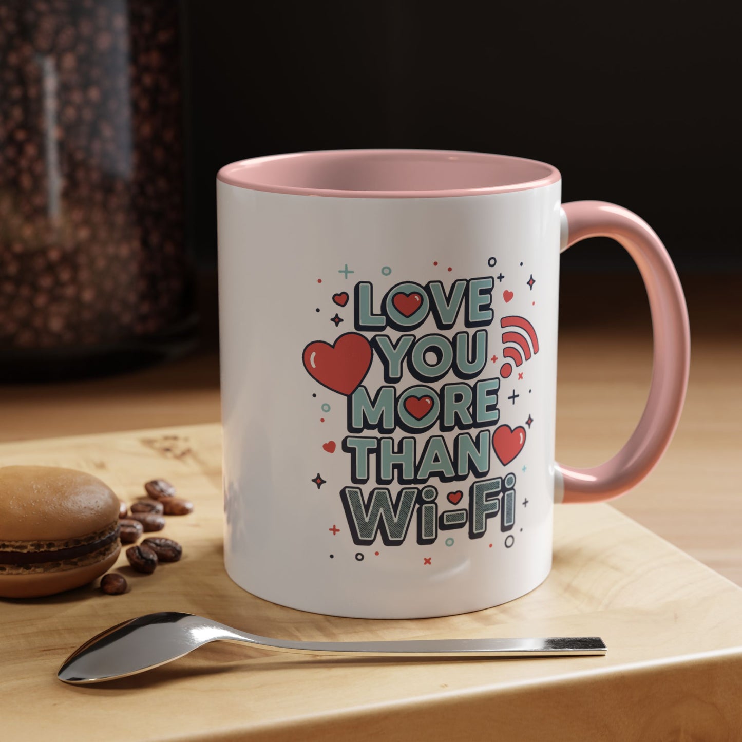Love You More Than Wi‑Fi - Color Accent Mug