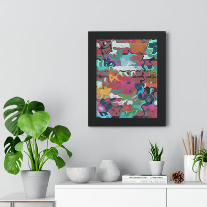 Colorful Abstract Marble - Framed Poster