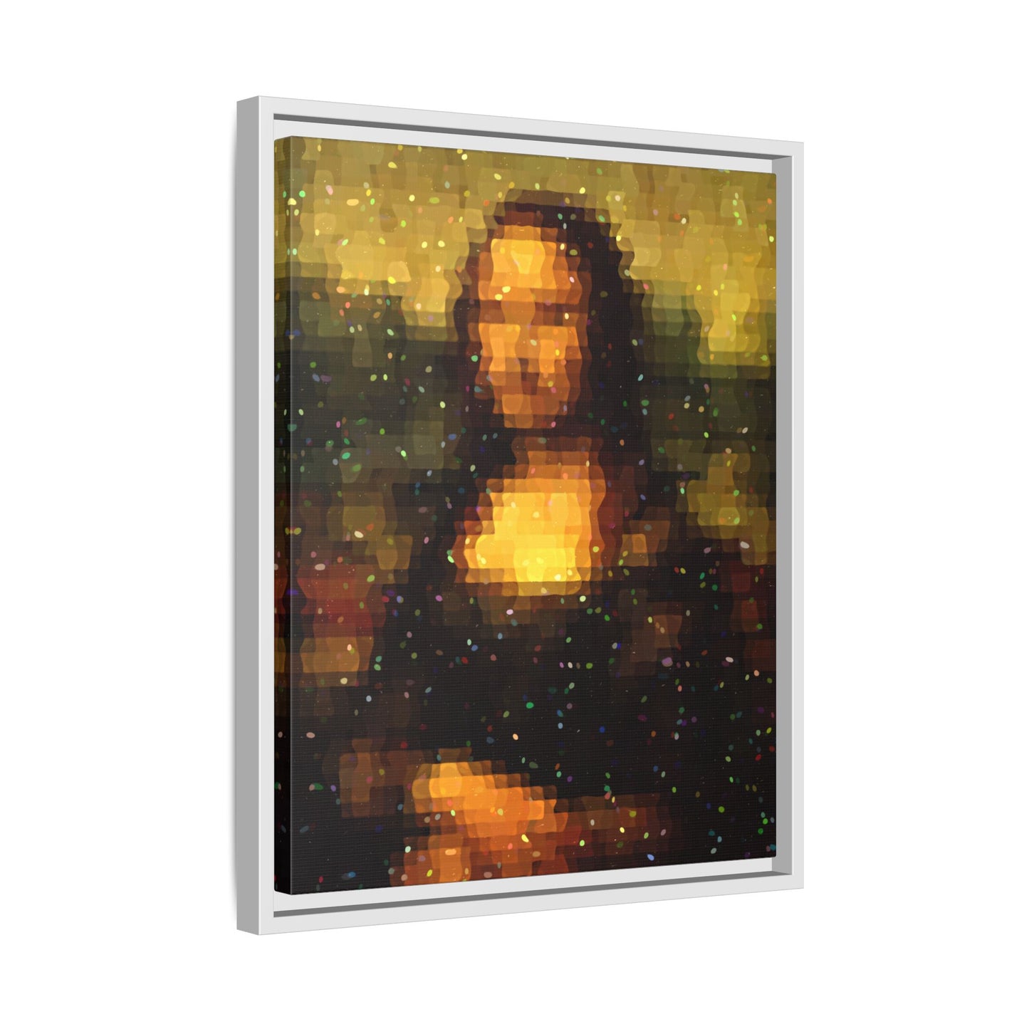 Pixel Muse — Silent Smile - Framed Canvas