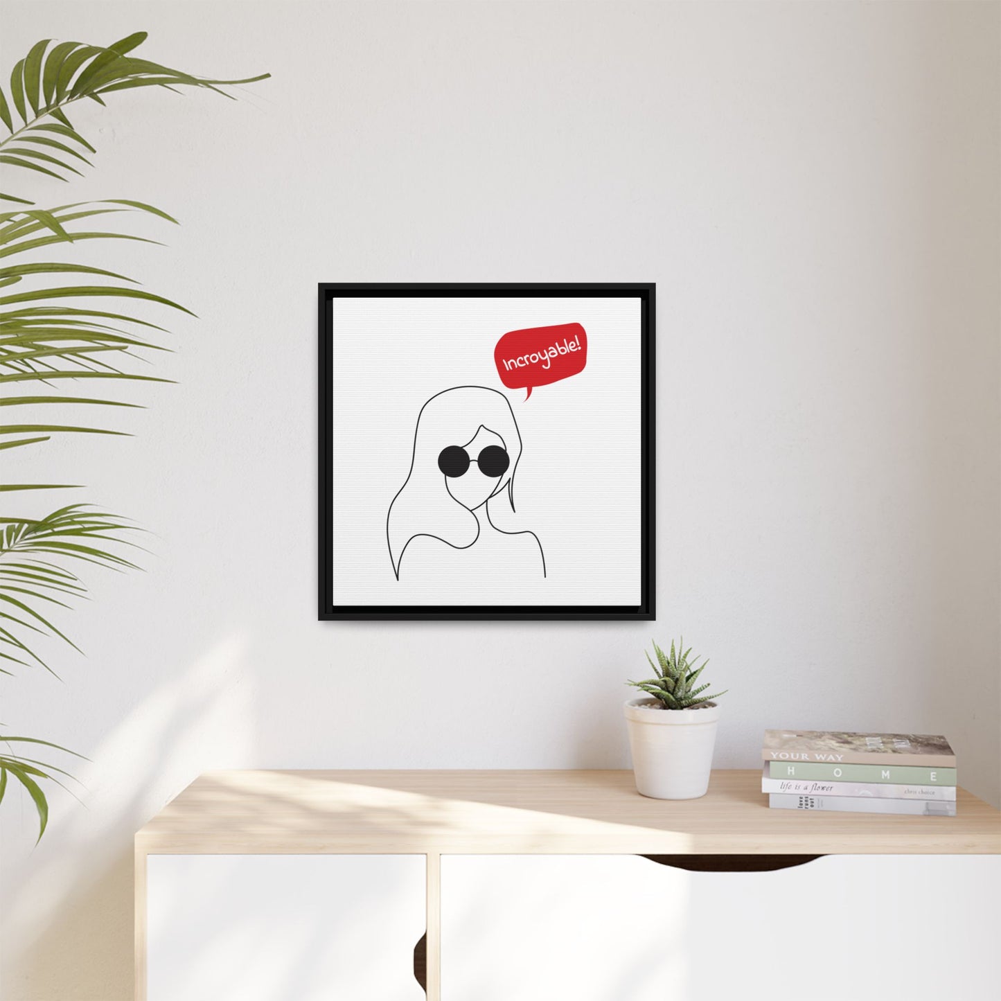Incroyable Chic Girl - Framed Canvas