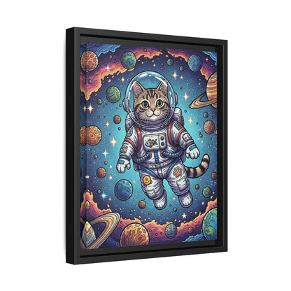 Astronaut Cat - Framed Canvas