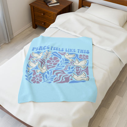 Peace Feels Like This - Plush Blanket
