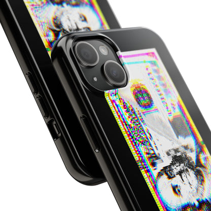 100 Dollars Bill - Neon Color Explosion - Phone Case