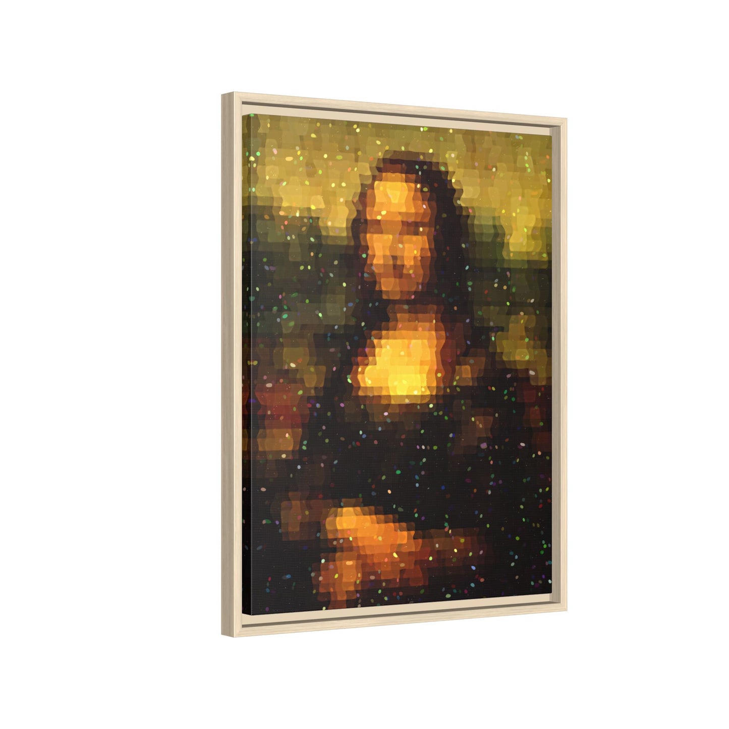 Pixel Muse — Silent Smile - Framed Canvas