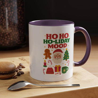 Ho Ho Ho-liday Mood - Color Accent Mug