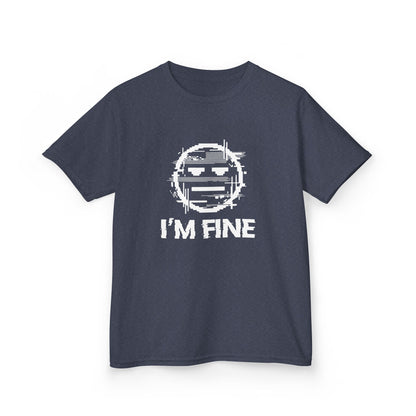 I’m Fine Glitched Smiley - Kids Tee