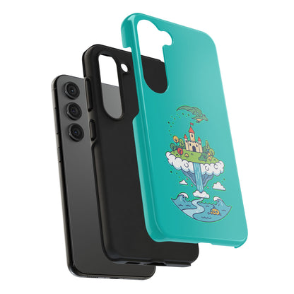 Floating Castle Dragon - Magical Fantasy Island - Phone Case