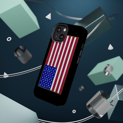 New Glory American Flag (Gold Edge Edition) - Magnetic Phone Case