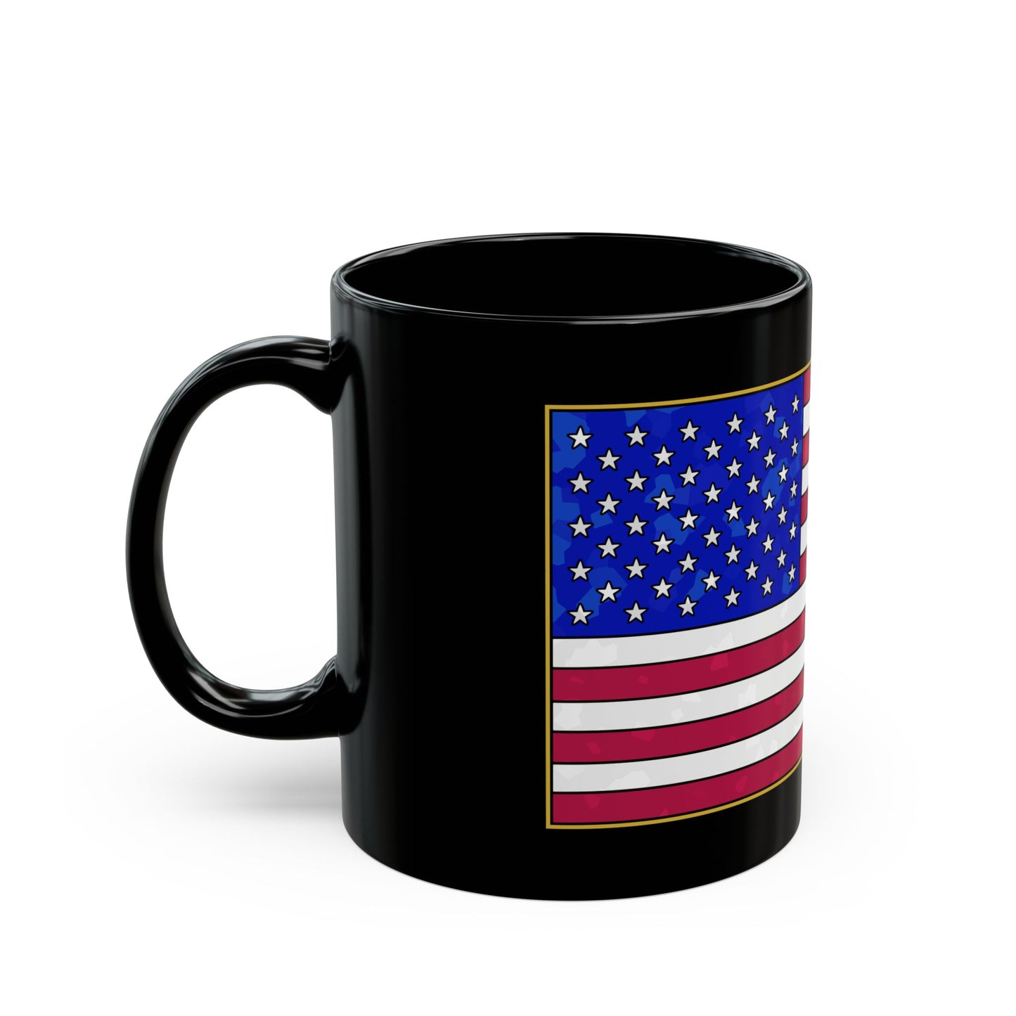 New Glory American Flag (Gold Edge Edition) - Black Mug