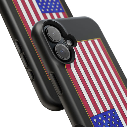New Glory American Flag (Gold Edge Edition) - Magnetic Phone Case