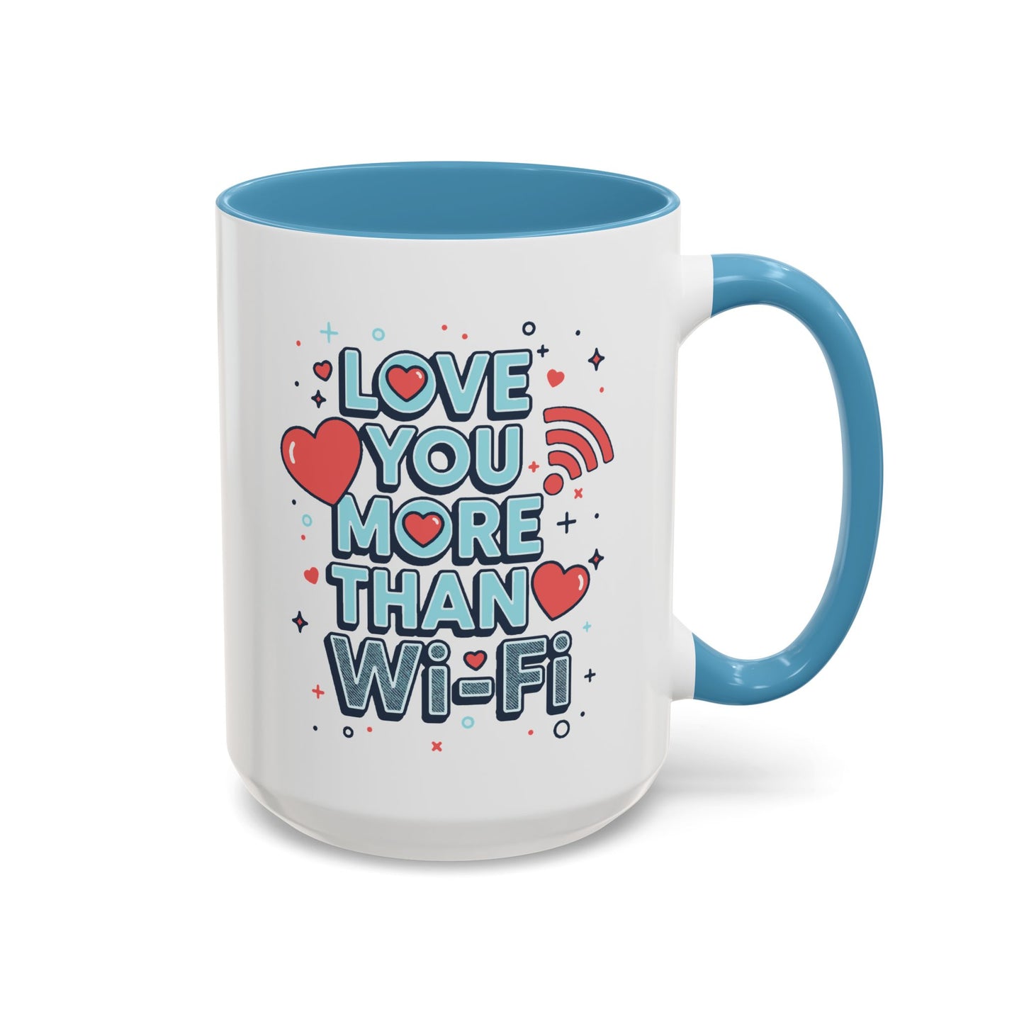 Love You More Than Wi‑Fi - Color Accent Mug