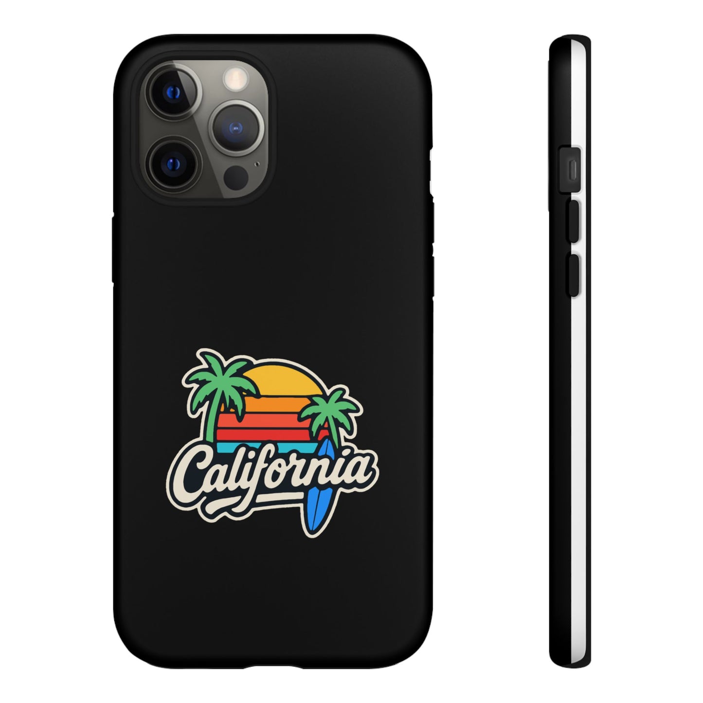 California Sunset Phone Case, Tropical Cell Phone Cover, Beach Lover Gift, Summer Vibes Accessory, Surfing Decor, Personalized Case