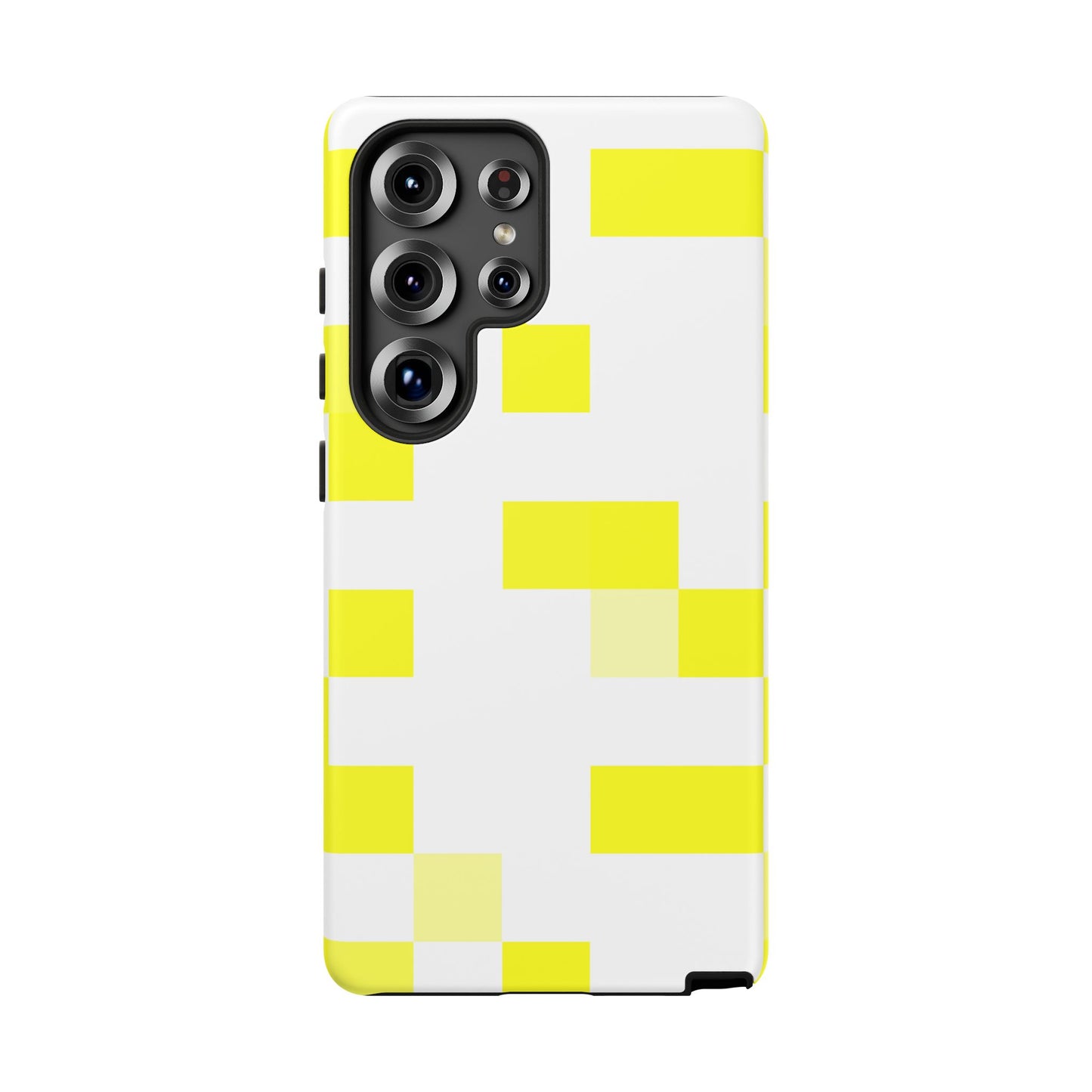 Yellow Pixel Grid -  Phone Case