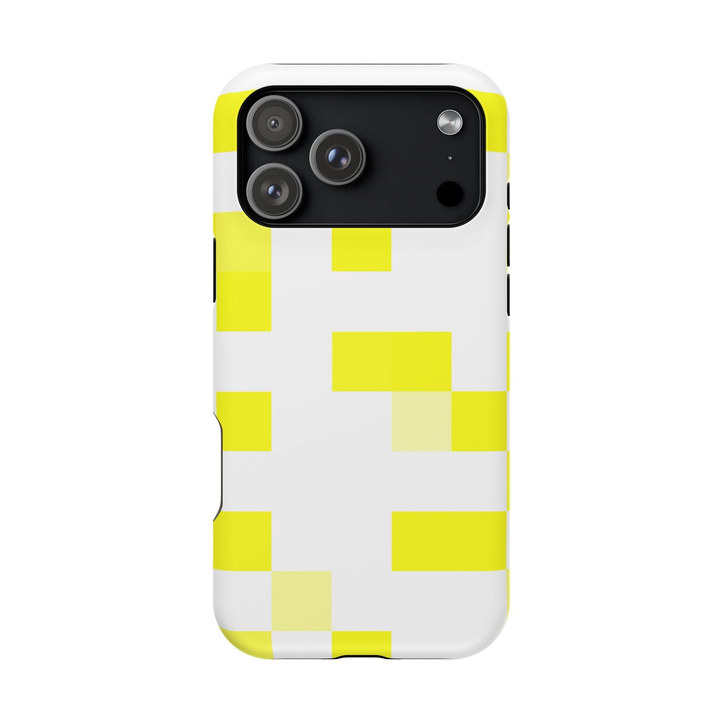 Yellow Pixel Grid -  Magnetic Phone Case