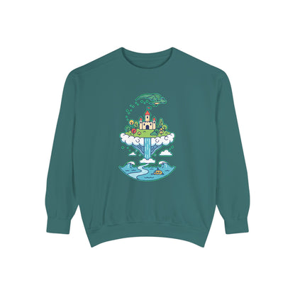 Floating Castle Dragon - Magical Fantasy Island - Sweatshirt