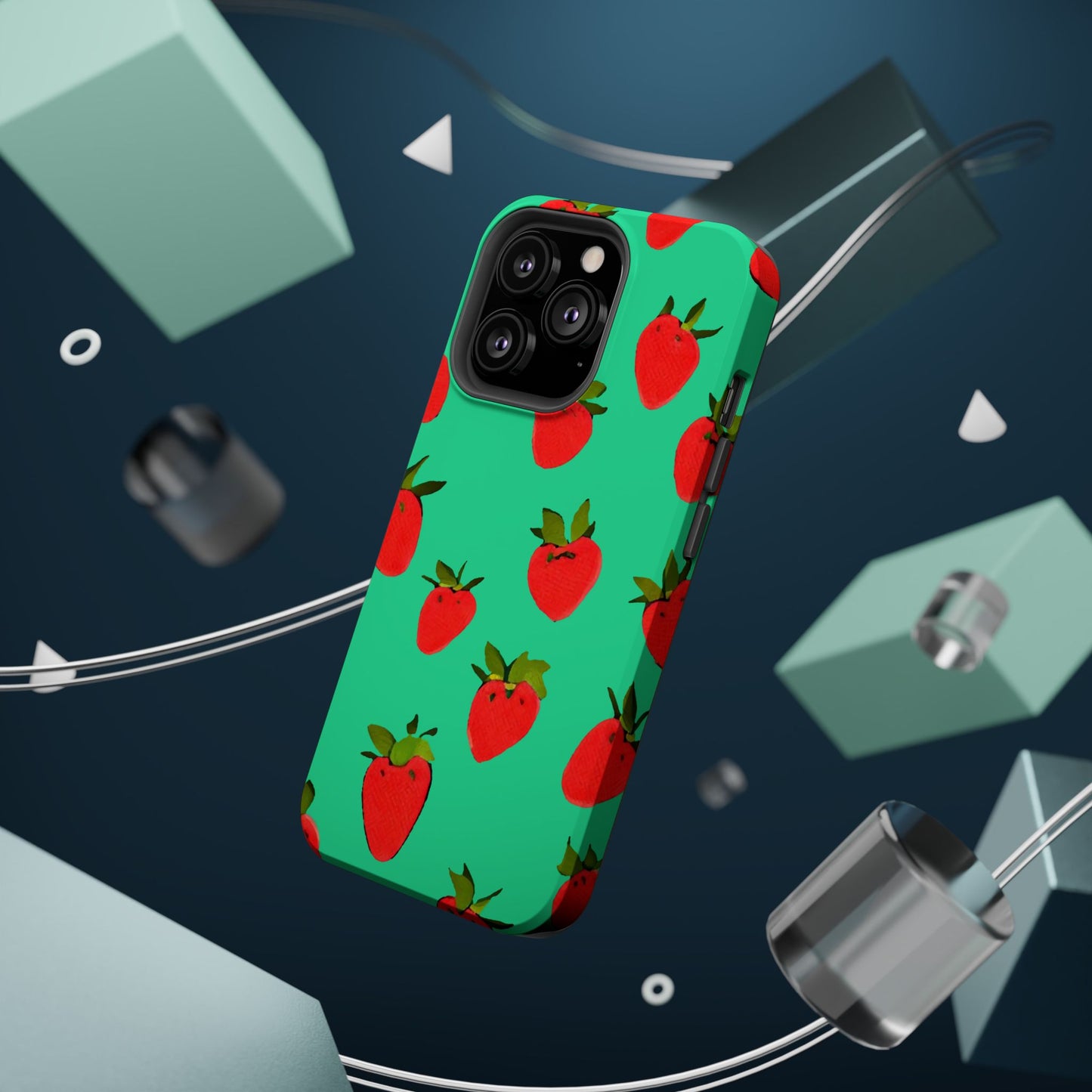 Strawberry Pattern - Magnetic Phone Case