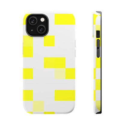Yellow Pixel Grid -  Magnetic Phone Case