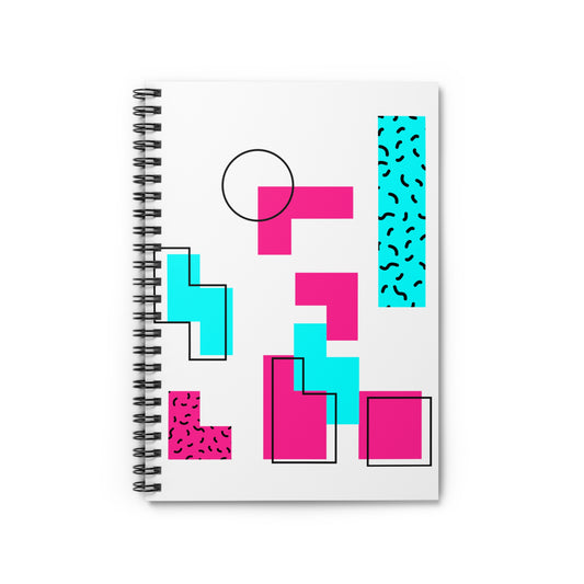 Retro Geometric Vibes - Spiral Notebook