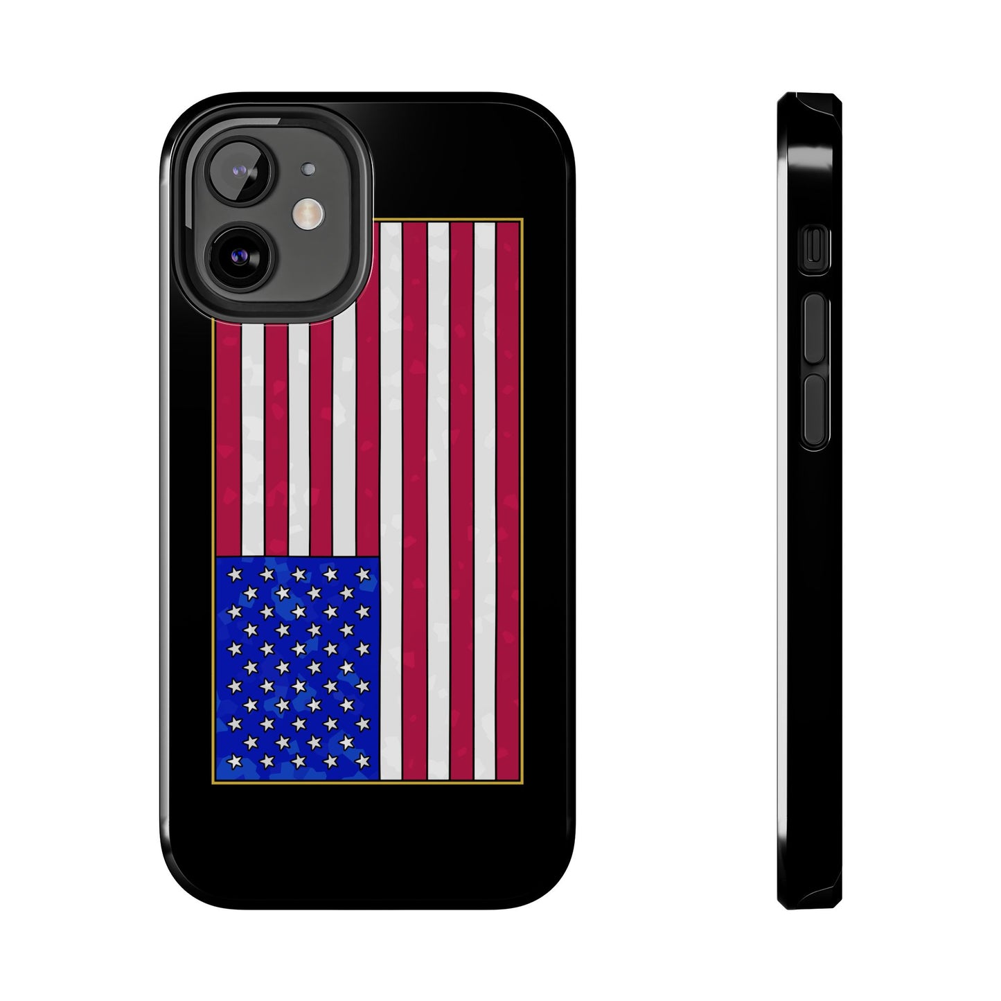 New Glory American Flag (Gold Edge Edition) - Phone Case