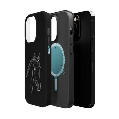 Horse Portrait Sketch - Magnetic Phone Case