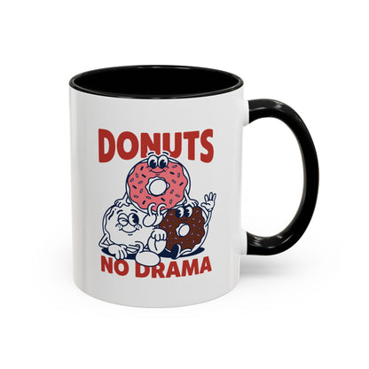 Donuts No Drama - Color Accent Mug