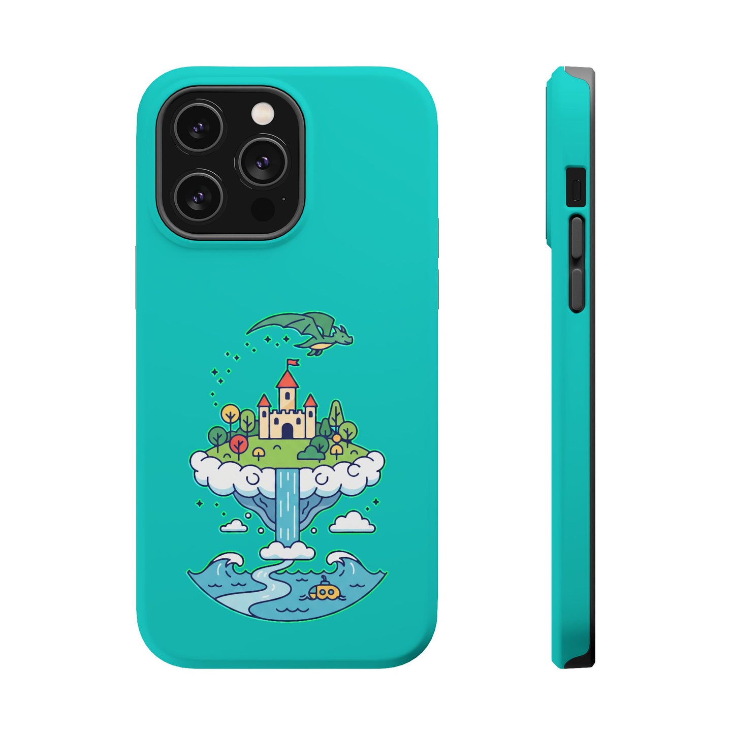 Floating Castle Dragon - Magical Fantasy Island - Magnetic Phone Case
