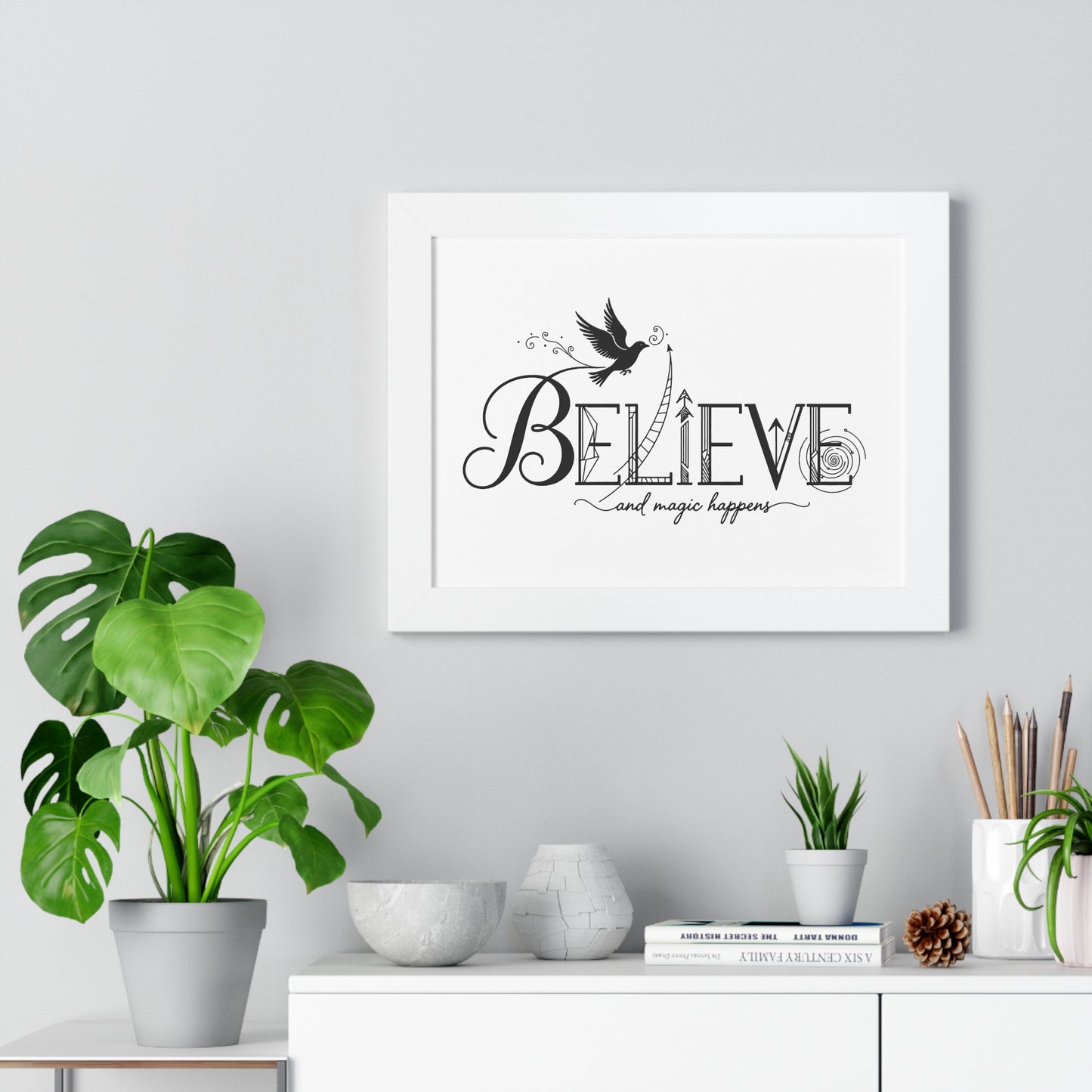 Believe and Magic Happens - Framed Poster