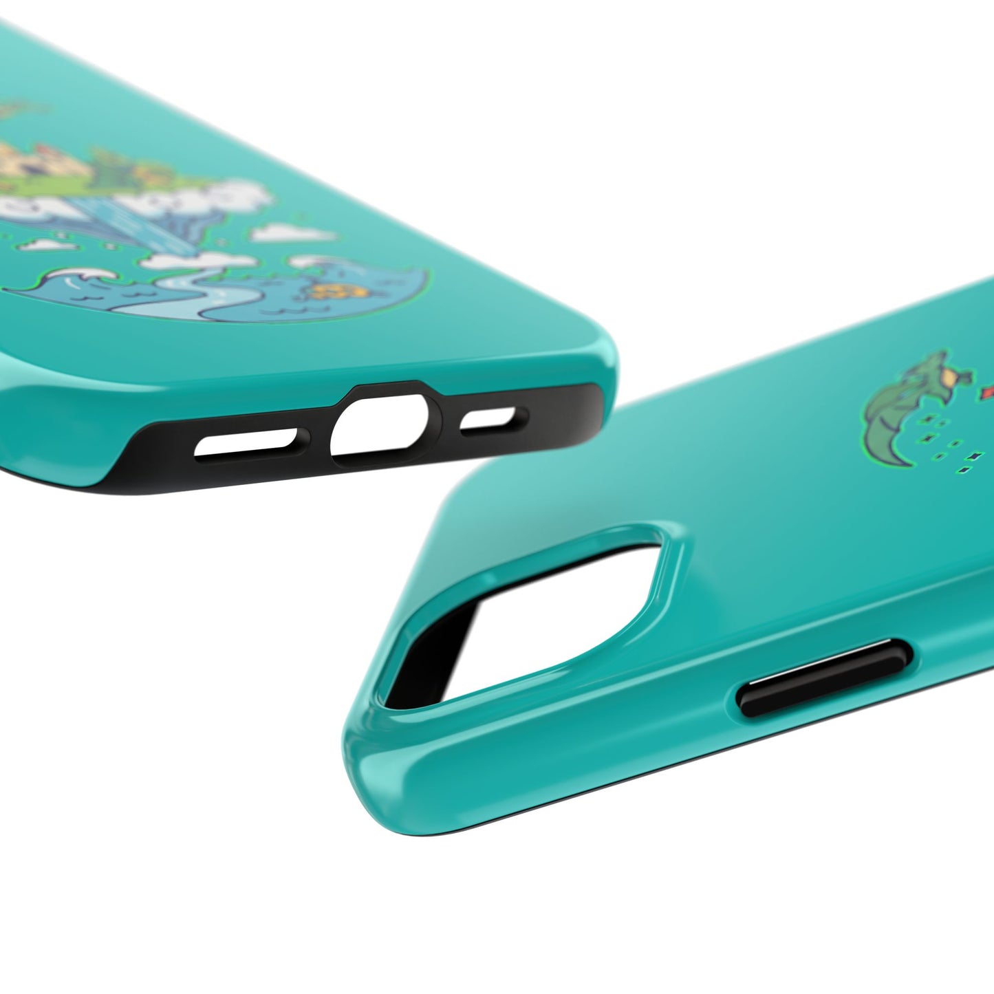 Floating Castle Dragon - Magical Fantasy Island - Phone Case
