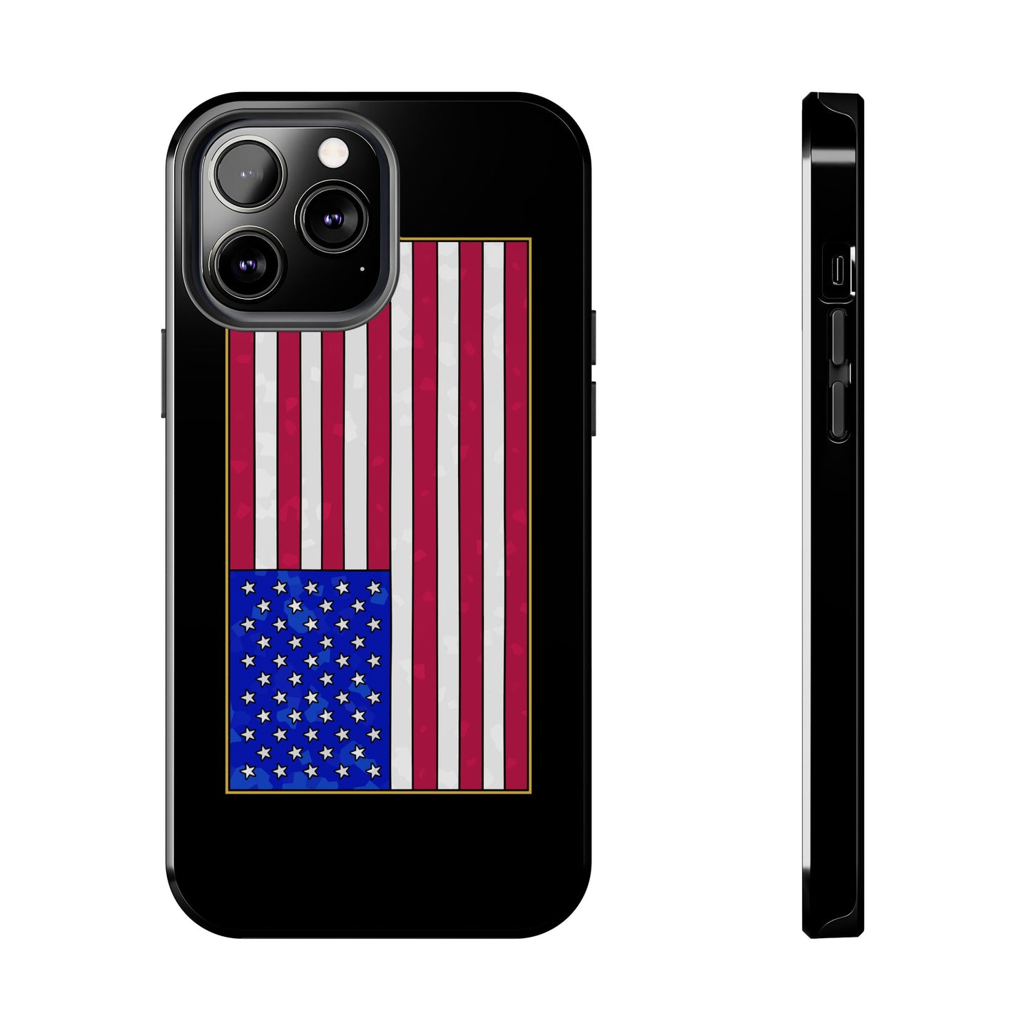 New Glory American Flag (Gold Edge Edition) - Phone Case