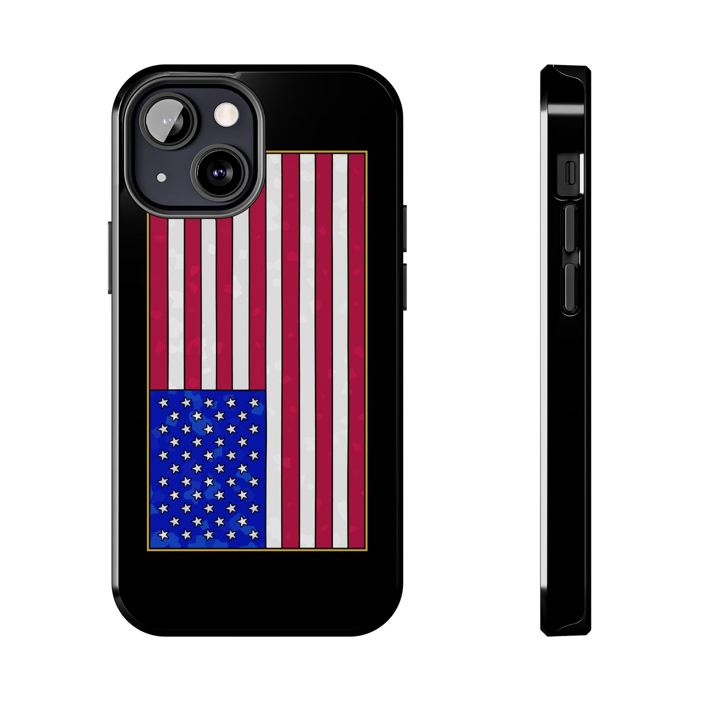 New Glory American Flag (Gold Edge Edition) - Phone Case