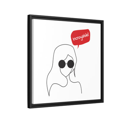 Incroyable Chic Girl - Framed Canvas