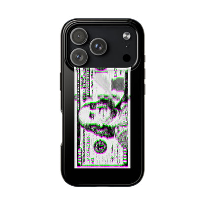 100 Dollars Bill - Green/Magenta Glitch - Phone Case