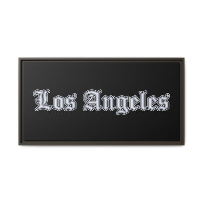 Los Angeles Matte Canvas Art, Framed Wall Decor, Urban Home Art, City Poster, Gift for Angelenos, Modern Art Piece - Silver Edition
