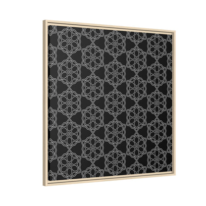 Geometric Sacred Flower - Framed Canvas