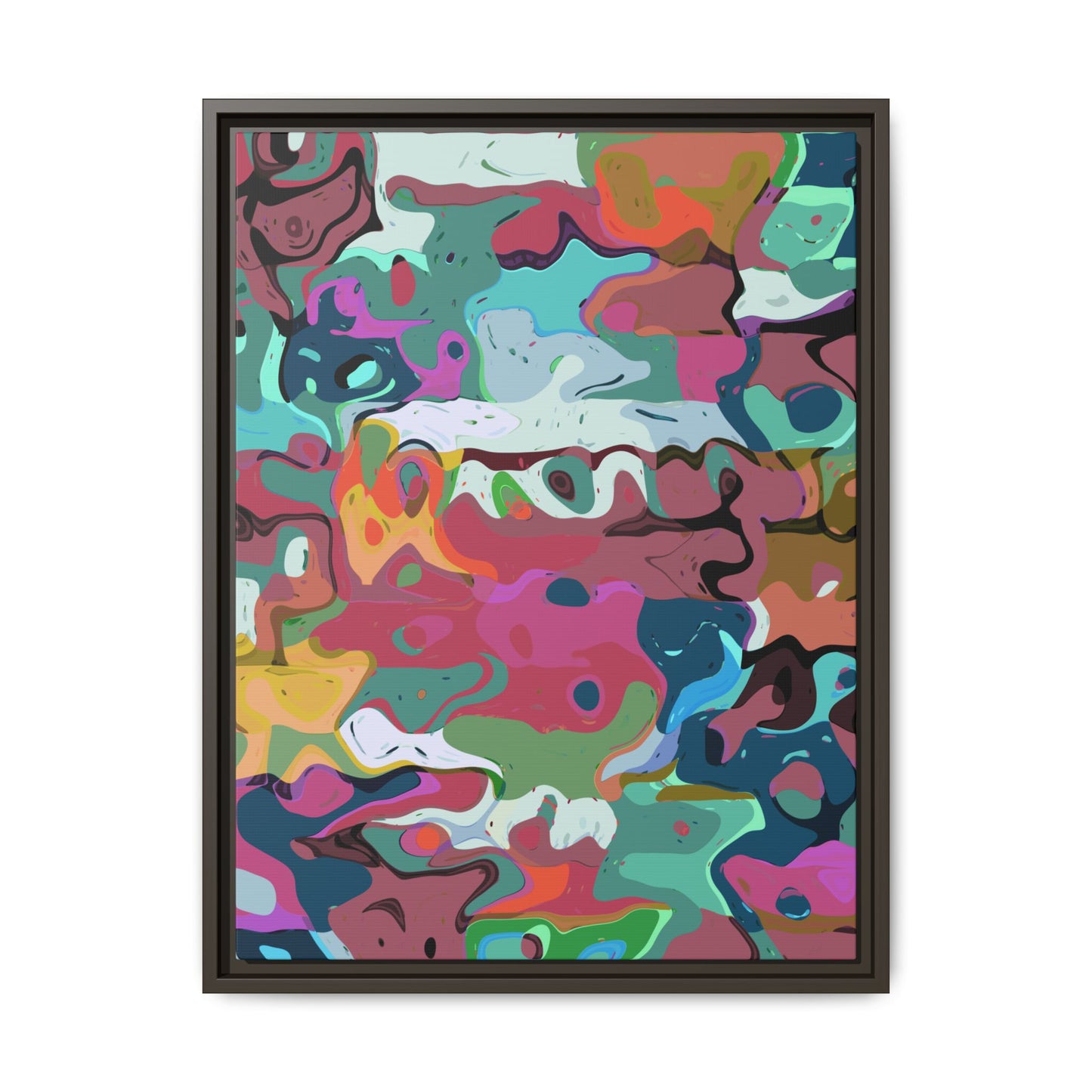 Colorful Abstract Marble - Framed Canvas