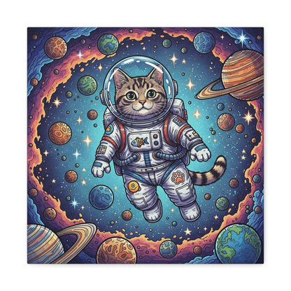 Astronaut Cat - Stretched Canvas