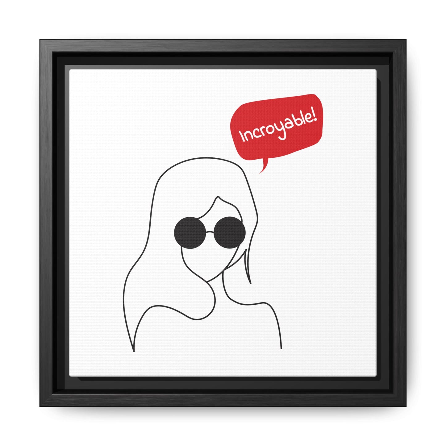 Incroyable Chic Girl - Framed Canvas