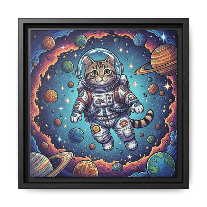 Astronaut Cat - Framed Canvas