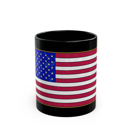 New Glory American Flag (Gold Edge Edition) - Black Mug