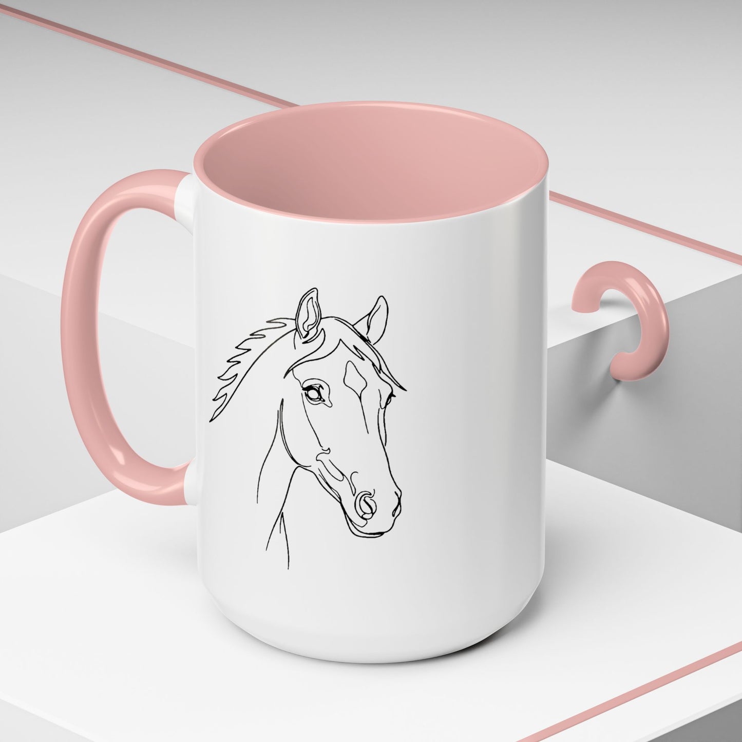 Horse Portrait Sketch - Color Accent Mug