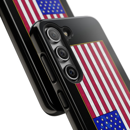 New Glory American Flag (Gold Edge Edition) - Phone Case